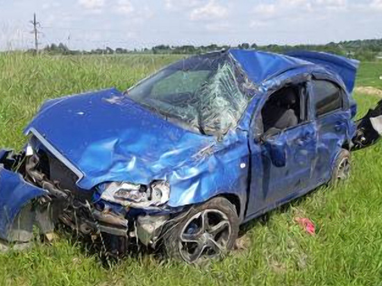 Под Смоленском перевернулись женщина-водитель с подростком-пассажиром