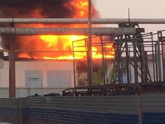 Пожар на комбайновом заводе в Туле окутал район густым чёрным дымом