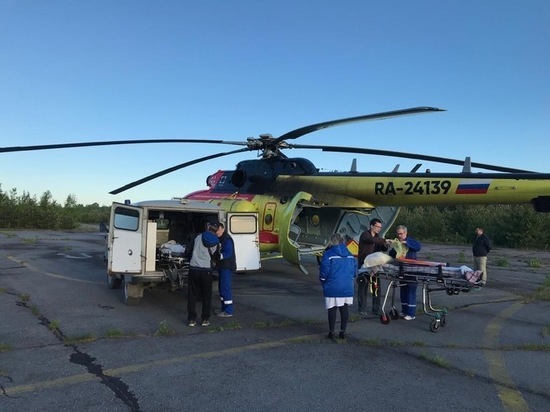 Ребёнка в тяжелом состоянии доставили на вертолёте в больницу Петрозаводска