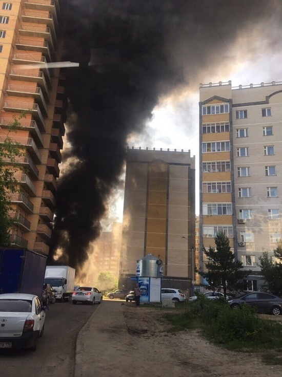 В Казани на стройке высотки произошел пожар