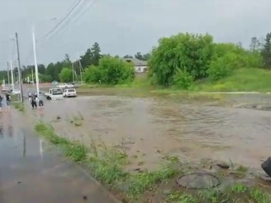 Ливень затопил Саянск