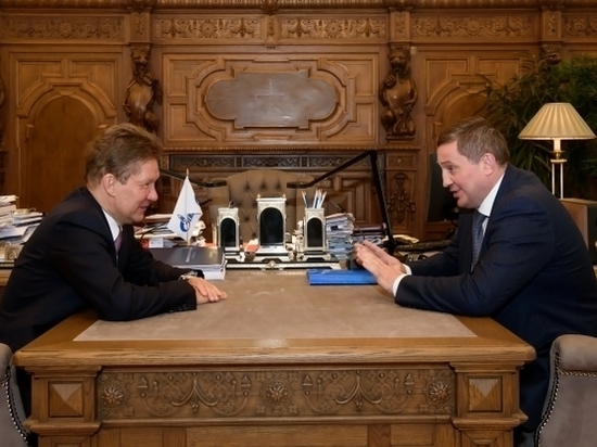 Андрей Бочаров и Алексей Миллер встретились в Санкт-Петербурге