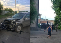 В субботу, 22 июня, в Белове автомобиль ВАЗ врезался в остановившуюся Honda