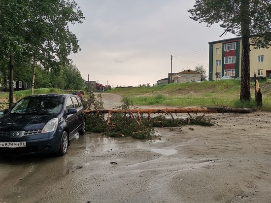 Жители Ноябрьска сообщают о последствиях шторма в городе