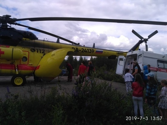 Трёх жителей Карелии в тяжелом состоянии эвакуировали на вертолёте