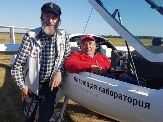 Федор Конюхов на экспериментальном самолете сделал остановку в Липецкой области