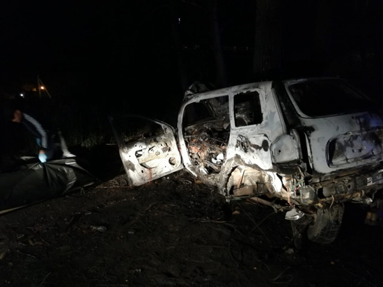 Возле Первоуральска в Hyundai Santa Fe сгорели два человека
