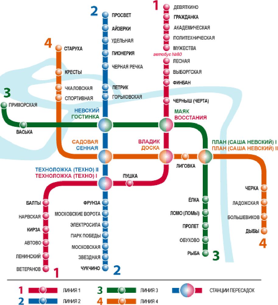 План санкт петербурга с метро