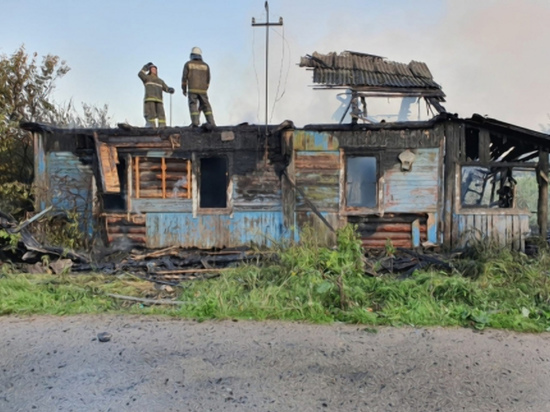 В Рославле дети спалили заброшенный дом