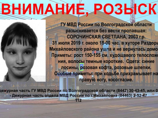 В Михайловке разыскивают 16-летнюю школьницу