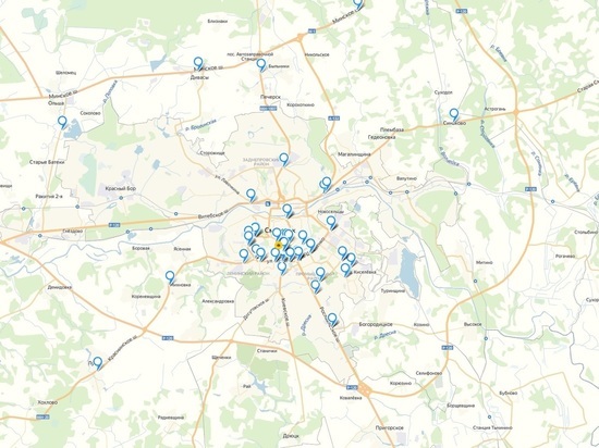 В интернете появилась карта смоленских комплексов фотовидеофиксации