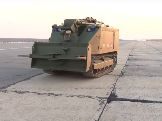 Военные решили тушить пожар в Ачинске с помощью роботов