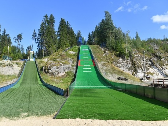 В Сортавала появился 25-метровый трамплин для лыжников