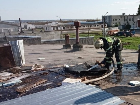 В Чебоксарском районе горело здание на территории птицефабрики