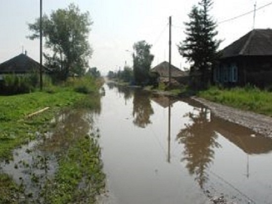В Минусинске дождь затопил несколько улиц