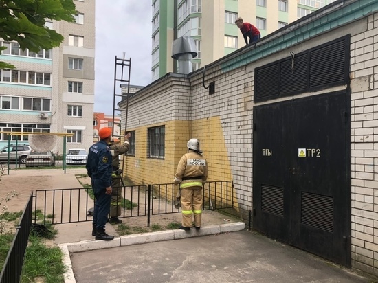 В Брянске спасатели сняли с крыши котельной подростка