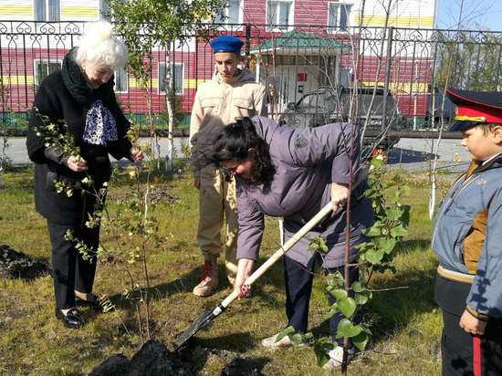Добровольцы высадили новые деревья  в «Лесу Победы» в Лабытнанги