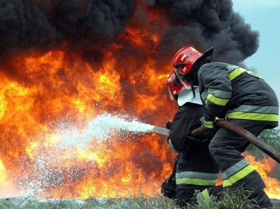 В Липецкой области горел мусорный полигон