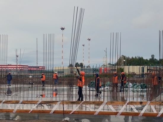 В аэропорту «Петрозаводск» залили основание для здания будущего аэровокзала