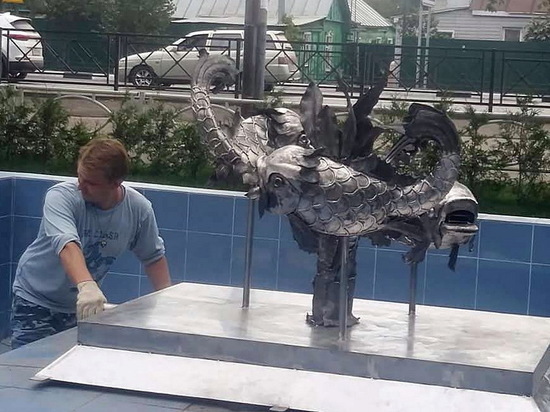 В Тамбове установили фонтан "Рыбки"