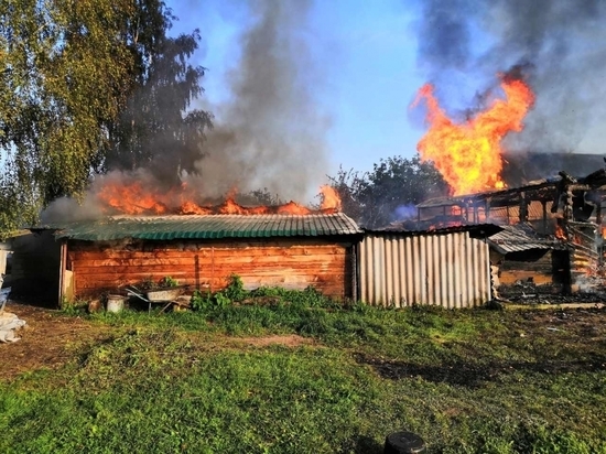 Жилой дом сгорел под Калугой