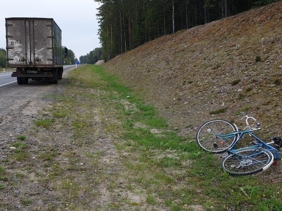 Грузовик сбил 72-летнего велосипедиста на дороге в Карелии