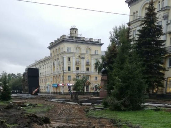 Центральную площадь в Ленинске-Кузнецком обновят ко Дню Победы