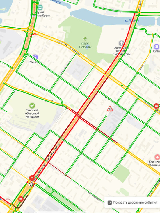 Пробки в твери онлайн карта смотреть