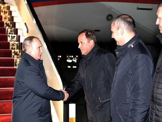 В Оренбуржье прибыл Владимир Путин