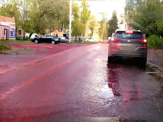Машина, покрасившая ивановские улицы в красный цвет, обнаружена