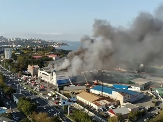 Пожар в торговом центре "Максим" сняли с квадрокоптера