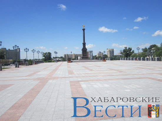 Ремонт площади "Город воинской славы" ведется в Хабаровске