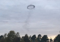 В Наро-Фоминском районе Московской области было зафиксировано появление странного черного кольца из дыма, которое двигалось по небу, сообщается в Instagram «Селятино Апрелевка»
