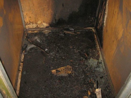 В Оренбурге сгорел лифт