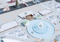 Администрация Читы показала проект новогоднего оформления площади Ленина в Чите с искусственной елью, фонтаном, детскими горками и скульптурами