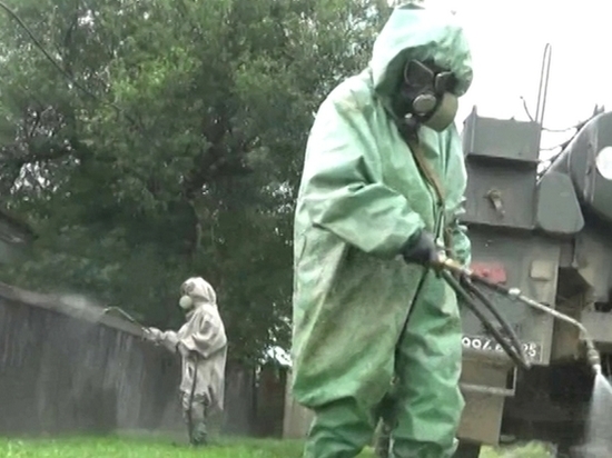 Военные проводят дезинфекцию в ЕАО после паводка