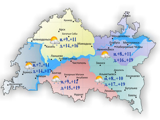 В Казани 7 октября ожидается небольшой дождь