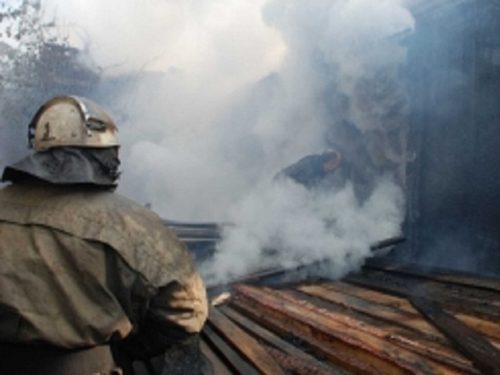 В Партизанском районе загорелись вагоны с лесом