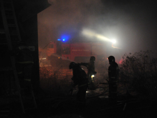 В Рязанском области сгорел строительный вагончик, пострадали люди