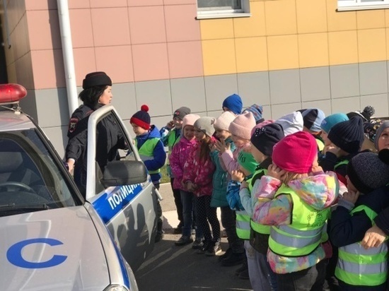 В Рязани провели занятие по правилам дорожного движения для дошколят