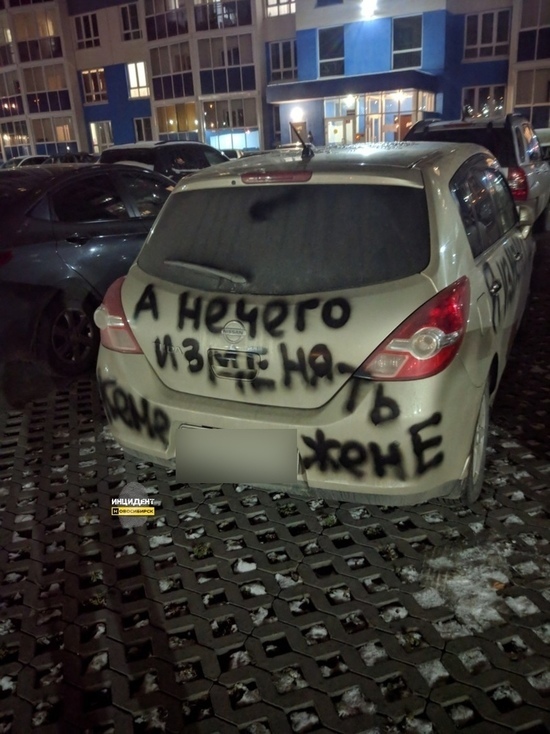 Машина неверного мужа стала хитом соцсетей в Новосибирске