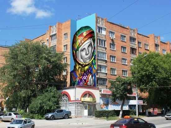 Баннер с Гагариным на въезде в Калугу заменят на мурал