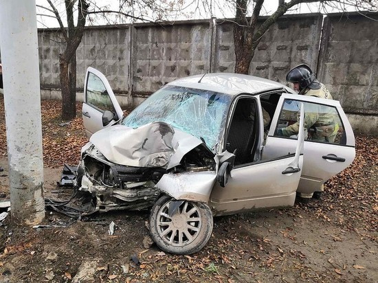 В Ижевске водитель, врезавшийся в фонарный столб, скончался в больнице