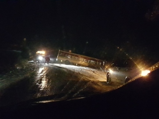 В Костромской области два автобуса с пассажирами улетели в кювет
