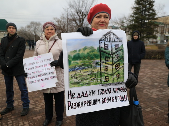 Барнаульцы потребовали на митинге сделать учет зеленых зон и прекратить их вырубку