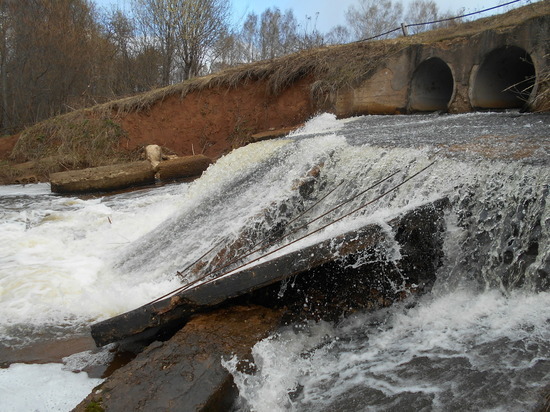 Дорогу и земельные участки затопило на севере Нижегородской области