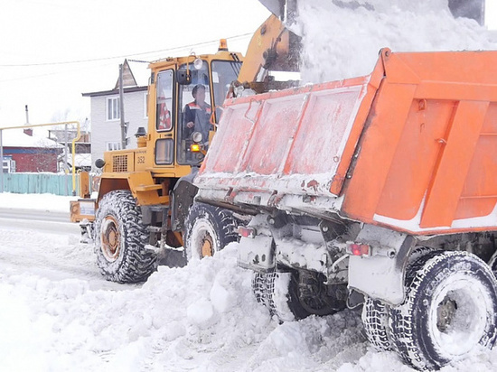 Горы снега на дорогах в Барнауле не дают регоператору вывезти мусор