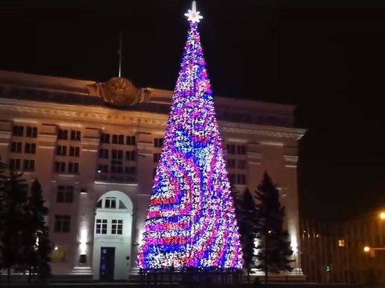 В Кемерове заработала главная новогодняя елка