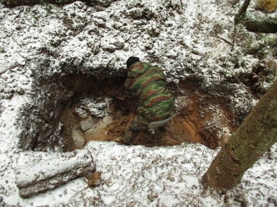 Поисковики в Тверской области откопали коробки из-под пулемётных лент