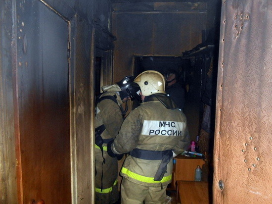 В Йошкар-Оле ночью загорелась квартира